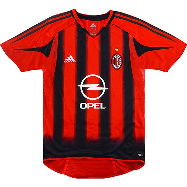 Heimtrikot Thailand AC Milan Retro 2004 2005 Rote Günstige Fußballtrikots